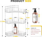 Asayuee 3-Tier Corner Bathroom Counter Organizer with Top Toothbrush Holders,Large Makeup Organizer Countertop with Brush Hol