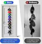 Aoodaily Hat Rack for Door - Two-Way Hanging Caps with Display Hooks and Hanger, Hat Organizer for Baseball Caps, Over the Do