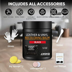 Leather Recoloring Balm - Scratch Repair & Color Restore Kit for Faded Leather, Leather Couch & Car Seats - 12OZ Leather Rest