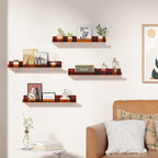 upsimples Acrylic Shelves for Wall Decor, 15" Display Shelf Perfume Organizer for Bathroom, Bedroom, Living Room, Floating Bo
