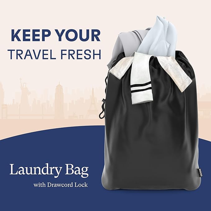 Shacke Packing Cubes for Travel 5 Set - Luggage Organizer Bags for Suitcase - 4 Cubes + Laundry Bag - Water-Resistant Nylon -