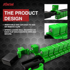 AMM 9-Piece Socket Organizer, 1/2 inch, 3/8 inch and 1/4 inch Drive ABS Tools-Green Socket Holder,Heavy Duty Socket Racks, Pr