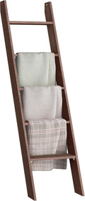 VASAGLE Blanket Ladder Decorative Farmhouse for The Living Room, 5-Tier Ladder Shelf, Ladder Rack for Storage and Decor, Maro