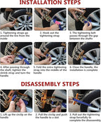 Snow Tire Chains, Universal Car Emergency Anti Slip Snow tire Chains, 6 Pack Winter Security Portable Adjustable Car Tire Sno