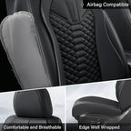 Coverado Car Seat Cover, Front Seat Cover, 2 Pack Universal Seat Covers for Cars, Breathable Nappa Leather Seat Cover, Waterp