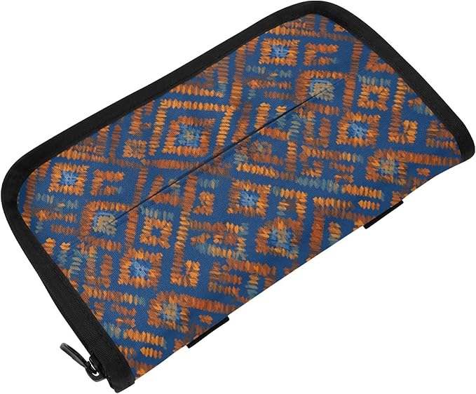 Car Tissue Holder Car Visor Organizer Tissue Box Holder for Car Sun Visor Organizer with Car Vehicle Accessories Essentials Interior for Women Men Blue Orange Diamond Tie-dye