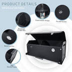 XCF SUV Trunk Organizer, Collapsible Car Trunk Organizer with Lid and Sturdy Handle Car Trunk Leather Storage Box SVU Cargo S
