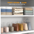 OKPOW Shelf Dividers for Closet Organization: 4 Pack Durable Clear Acrylic Divider Organizer for Shelves - Vertical Adjustabl