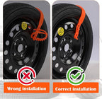 12 Pcs Heavy Duty Anti Skid Snow Tire Chains, Nylon Winter Snow Tracks with 2 Gloves and 1 Hook, Universal Emergency Car Tire