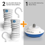 Eva-Dry EDV-365 Air-Dry System - Renewable Dehumidifier with Dual Cylinders, Rapid 2-Hour Renewal, and Color-Changing