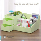 Uncluttered Designs Makeup Organizer With Drawers - Modern Countertop Storage for Cosmetics - Chic Vanity Holder for Perfume,