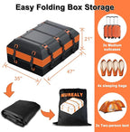 Premium Car Roof Bag, 20 Cubic Heavy Duty Cargo Carrier Bag for All Cars with/Without Rack, Waterproof Car Roof Cargo Carrier with Anti-Slip Mat, 6 Door Hooks, Luggage Lock
