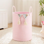 Artfeel Laundry Basket,Woven Cotton Rope Laundry Hamper,80L for Decorative Storage of Dirty Clothes,Toys and Blankets in Bath