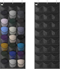 Unjumbly Baseball Hat Rack, 24 Pocket Over-The-Door Hat Organizer with Clear Deep Pockets to Display Baseball Caps Collection