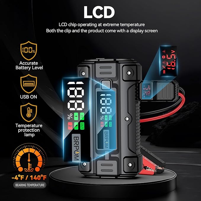 Car Jump Starter, 8000A Peak 26800mAh (Up to All Gas or 10.0L Diesel Engine, 50 Times) 12V Auto Booster Battery Charger Jump