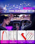 Car LED Strip Lights,72 LED Interior Strip Lights RGB with Smart APP Remote Control,Multicolor Footwell Under Dash Inside Light Kits Music Sync Mode, for Vehicle Internal, SUV, Trucks, 12V