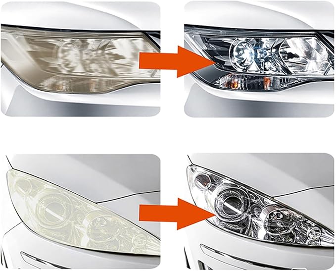 14 Polishing Headlight Restoration Kit and Restoration, Headlight Restoration Kit for Car and Motorcycle, Car Headlight Cleaner, Brings Headlights Back to Like New