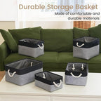 Large Storage Baskets- 15x11x10 inch Storage Bins for Shelves and Closet Organizing, Foldable Fabric Bin for Home Organizatio