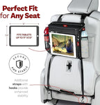 lebogner Insulated Car Seat Back Organizer + iPad And Tablet Holder, Auto Driver Or Passenger Accessories Organizer, Vehicle Front Seat Caddy, Personal Travel Cooler Storage Bag For Adults & Kids