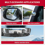 LivTee Blind Spot Mirrors, HD Glass Frameless Convex Rear View Mirrors, Wide Angle Adjustable Stick for Side Mirror, Automotive Exterior Accessories for Car, SUV & Trucks, Pack of 2