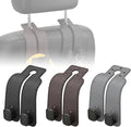 Headrest Hooks for Car - Car Seat Back Organizer Storage Hook, Auto Hooks Organizer for Handbag Purse Coat Bags, Leather Purse Holder for Car (3-Color Mixing)