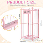GLDZI Stuffed Animal Storage Zoo, Wooden Stuffed Animal Organizer with Elastic Cords for Boys Girls, Space Saving Toy Plushie