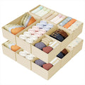 DIMJ Drawer Organizers Clothes, Set of 14 Dresser Organizer Bins, Fabric Closet Organizers and Storage, Shallow Drawer Divide