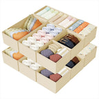 DIMJ Drawer Organizers Clothes, Set of 14 Dresser Organizer Bins, Fabric Closet Organizers and Storage, Shallow Drawer Divide