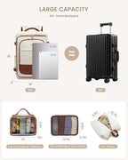 LOVEVOOK 40L Travel Backpack Carry on Flight Approved, Personal Item Bag with 3 Packing Cubes, Travel Backpack for Women Fits