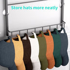 HapiRm Over Door Hat Rack - 3 Tier Wall Mounted Hat Organizer with 24 Hooks, Baseball Cap Organizer Storage Holds up to 24 Ca