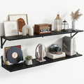 Floating Shelves for Wall,48" Wx8 D Wood Wall Shelves,Hanging Storage Floating Shelf with Metal Brackets,Wide Floating Booksh
