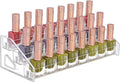 JessLab Nail Polish Organizer, 3-Tier Clear Acrylic Sunglass and Essential Oil Holder, Makeup Organizer for Bathroom Vanity C