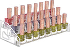 JessLab Nail Polish Organizer, 3-Tier Clear Acrylic Sunglass and Essential Oil Holder, Makeup Organizer for Bathroom Vanity C
