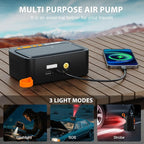 NEXPOW Tire Inflator Portable Air Compressor, 150 PSI Air Pump for Car Tires with Digital Pressure Gauge & Auto Shut-Off, Air Compressor Portable for Car, Motorcycle, Bicycle, Balls, Orange