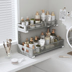 2 Pack 17IN Depth Under Sink Storage Organizer, Large 2-Tier Elegant Mesh Pull Out Shelf for Kitchen and Bathroom Cabinet Org