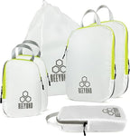 Beeyond Compression Packing Cubes Set - 6 Pieces for Travel and Luggage Organization, Includes Large & Small Cubes, Accessori