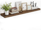 48 Inch Floating Shelves, 48"x9.25"x1.5" Inch Deep Floating Shelves for Wall, Wooden Shelves for Bathroom, Bedroom, Living Ro