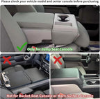 Center Console Seat Headrest Organizer for 2011-2024 2025 Ford F150 F250 F350 F450 F550 F650 Accessories, Storage Tray with Non-Slip Rubber Mat (Jump Seat Only)