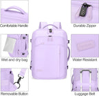 Lumesner Carry on Travel Backpacks, Extra Large 40L Flight Approved Bag for Men & Women,Expandable Suitcase Backpack With 4 P