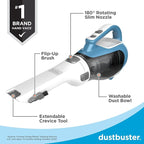 BLACK+DECKER dustbuster AdvancedClean Handheld Vacuum Cordless, Compact Home and Car Vacuum with Crevice Tool ,Rotating Nozzl