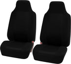 FH Group All Purpose Flat Cloth Car Seat Covers for Bucket Seats, 2 Piece Universal Fit, Washable Seat Covers for SUV, Sedan,