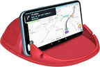 Loncaster Car Phone Holder, Car Phone Mount Silicone Car Pad Mat for Various Dashboards, Slip Free Desk Phone Stand Compatible with iPhone, Samsung, Android Smartphones, GPS Devices and More (Red)