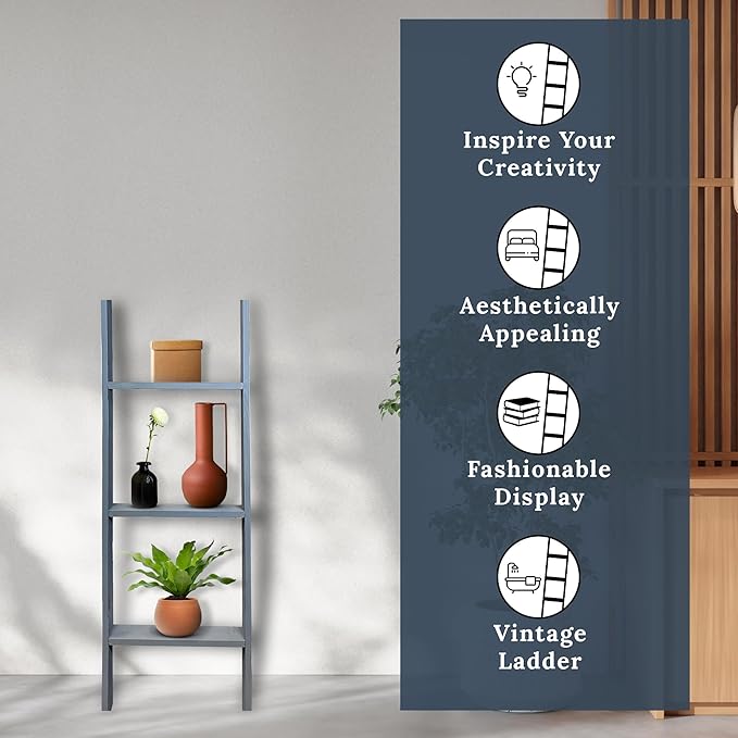 BARNWOODUSA Throw Blanket Ladder – Fully Assembled Reclaimed Wood – Rustic Decorative Ladder for Towels, Quilts, & More – Per