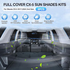 Sunsdrew 8PCS Full Rear&Side Window Sun Shade for Mazda CX-5 2017-2026|Foldable Privacy Protector|Blocks UV Rays&Heat|CX5 Interior Accessories