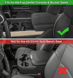 PIMCAR Compatible with 2019-2024 2025 2026 Dodge RAM 1500 2500 3500 Center Console Organizer ABS Plastic Material Interior Accessories Armrest Box Insert Tray (Black Trim)