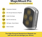 Scosche MPDB MagicMount Pro Magnetic Cell Phone Car Mount with Strong Magnets & 360° Adjustable Head, Adhesive Dashboard Cell Phone Holder Compatible with iPhone, Samsung, Android, Non-MagSafe Devices