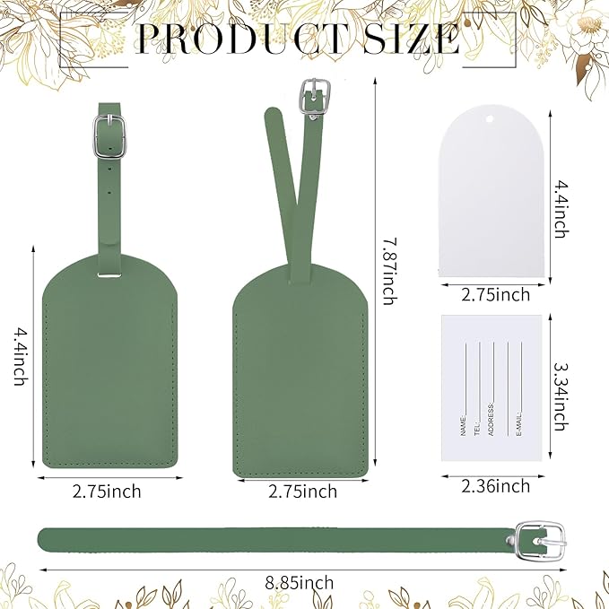 Amylove 48 Sets Leather Luggage Tags Bulk Wedding Favors Luggage Tags for Guests Bridal Gifts Wedding Bridal Shower Gift PU L
