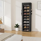 VTRIN Vertical Narrow Shoe Rack Organizer 10 Tier Tall Shoe Shelf Holds 20-22 Pairs with Non-Woven Dustproof Cover for Closet