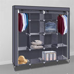 71" Portable Closet Storage Organizer Wardrobe Clothes Rack,Covered Garment Rack,Steel Tube Clothes Storage Organizer,Freesta