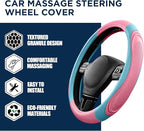 Road Comforts Car Steering Wheel Cover - Microfiber Leather Steering Wheel Wrap Sports 14.5-15 Inch Steering Wheel Cover Non-